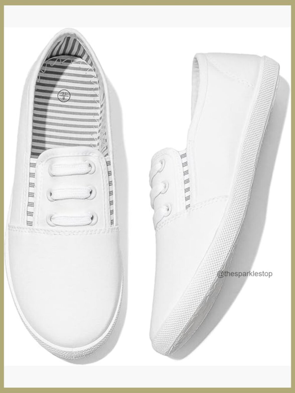 Canvas Slip On Sneakers - Casual Walking Shoes, Non Slip Work Shoes